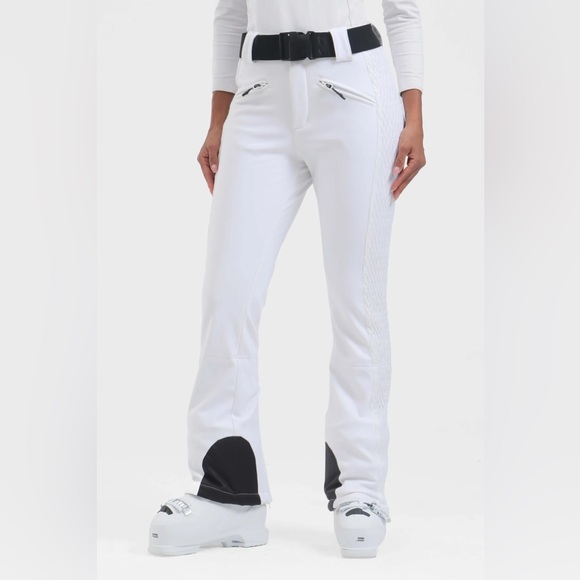 NEW! GSOU SNOW Women's white Wearable Padded Stretch Slim Fit Ski